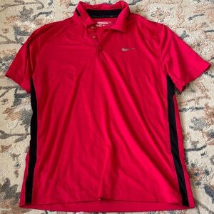 Nike Men's Vibrant Red Polo Shirt